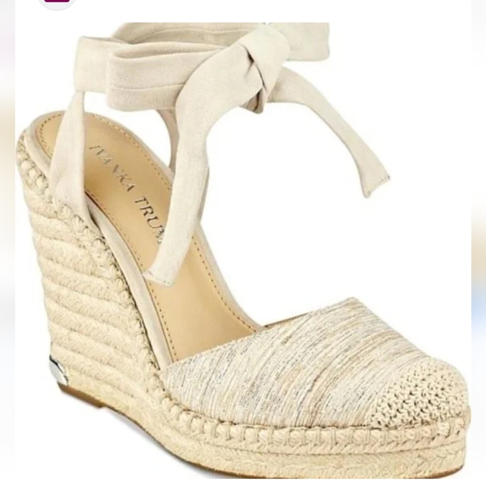 Ivanka Trump Cream Wedges